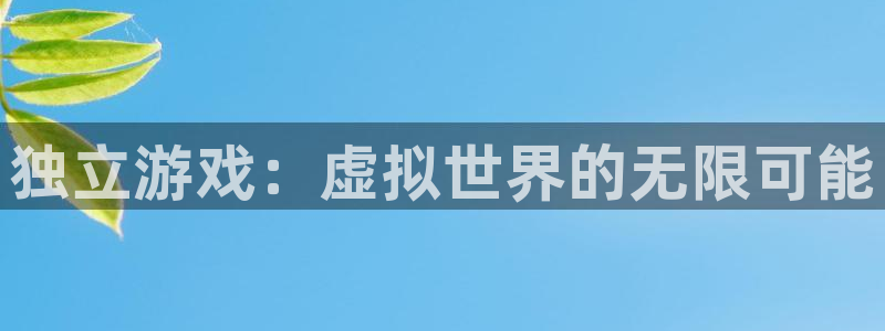 沐鸣娱乐2测速登陆：独立游戏：虚拟世界的无限可能