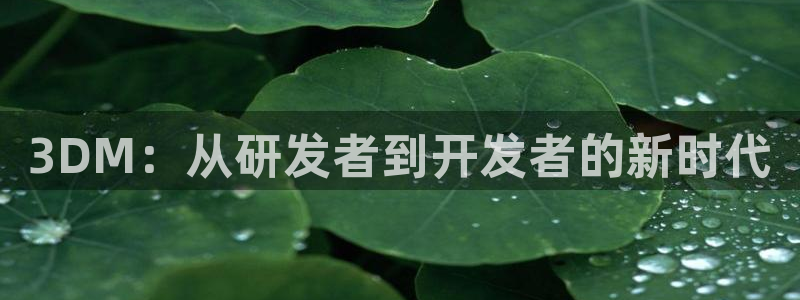 沐鸣2平台是杏彩的吗：3DM：从研发者到开发者的新时代